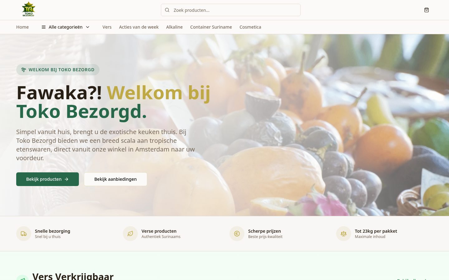 Toko Bezorgd website
