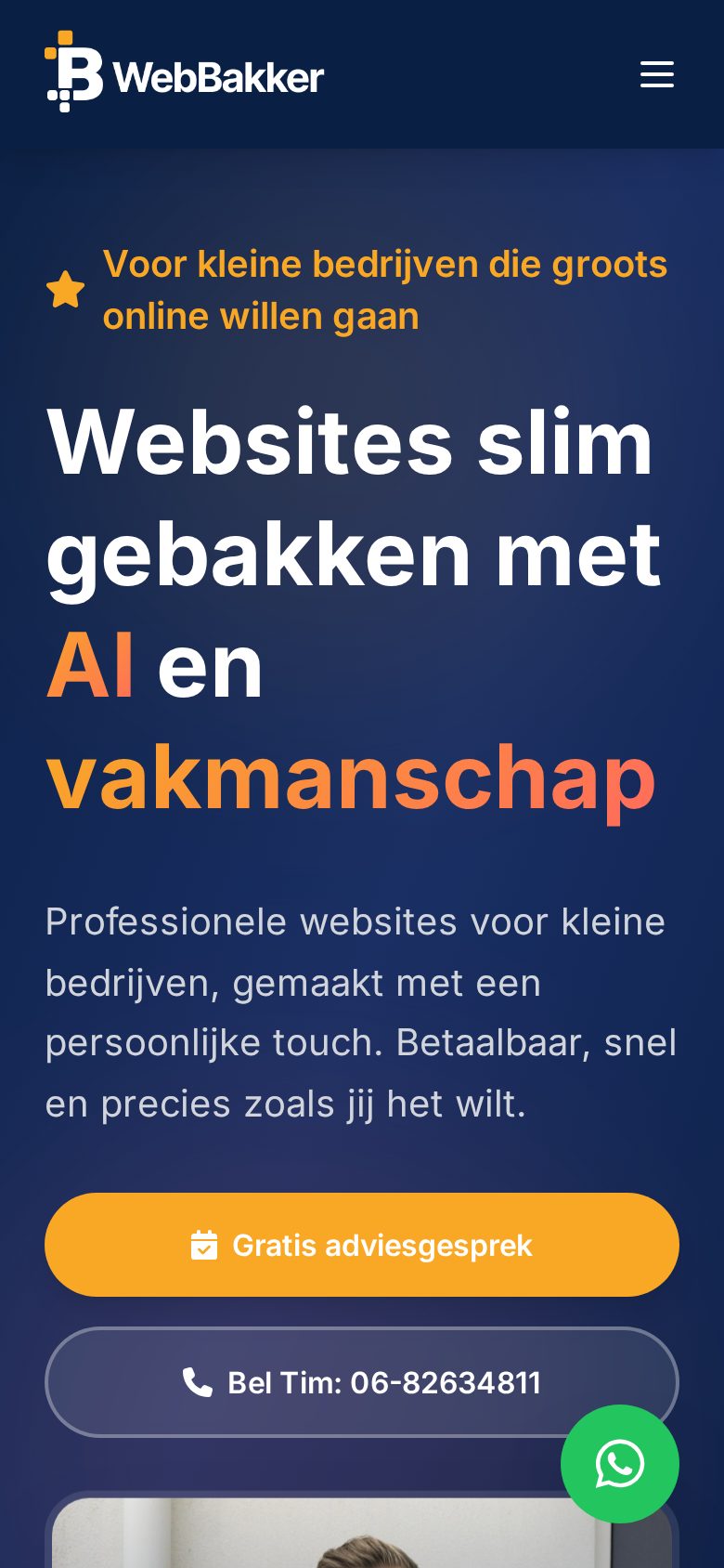 Webbakker on mobile